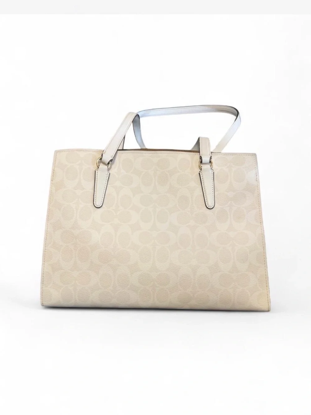 Coach Tatum Carryall in Signature Canvas Chalk White
